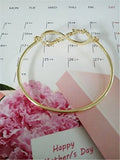 Senfai Infinity Symbol Bangle Personalized Stainless Steel Bracelet