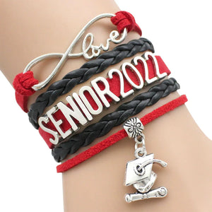 Senior Graduate Charm Bracelets Graduation Gift Trencher Cap Square College