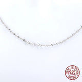 S925 Silver Small Wave Necklace 40-45cm Chain