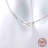 S925 Silver Small Wave Necklace 40-45cm Chain
