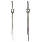 Senior Sense Earrings Tide Temperament Personality Full Drill Long Tassel Stud