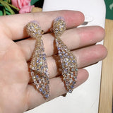 Senior irregular zircon earrings female ear clips no pierced