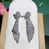 Senior irregular zircon earrings female ear clips no pierced