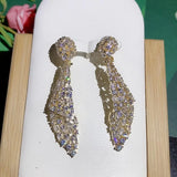 Senior irregular zircon earrings female ear clips no pierced