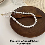 Senior pearl necklace light South Korea choker female