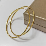 Senlissi 18K Plated Hoop Earrings - Sterling Silver 3.0mm