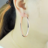 Senlissi 18K Plated Hoop Earrings - Sterling Silver 3.0mm