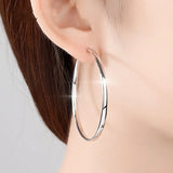 Senlissi 18K Plated Hoop Earrings - Sterling Silver 3.0mm