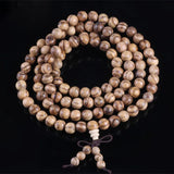 Sennier Natural Agarwood Incense 108 Beads 6mm 8mm Buddha Prayer Malas Beads