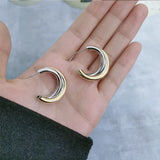 French Metal Circle Earrings Women's Ear Rings Exaggerated Earrings