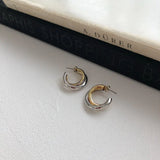 French Metal Circle Earrings Women's Ear Rings Exaggerated Earrings