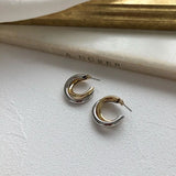 French Metal Circle Earrings Women's Ear Rings Exaggerated Earrings
