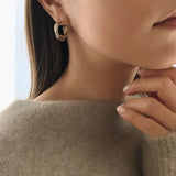 French Metal Circle Earrings Women's Ear Rings Exaggerated Earrings