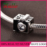 Sentimental Snapshots Enamel Charm Fits Bracelets Paved Cubic Zirconia