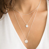 Stainless Steel Layered Necklace Set for Women, Pendant Choker Chain Jewelry