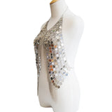 Sequin Body Chains Silver/Gold Jewelry Alloy Material