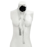 Sequin Choker Necklace Flower Choker Sequin Skinny Scarf