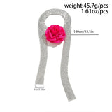 Sequin Choker Necklace Flower Choker Sequin Skinny Scarf