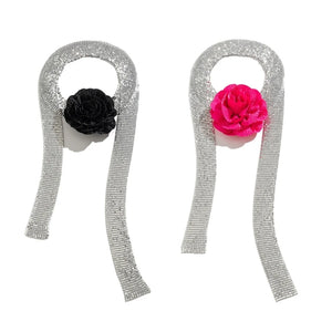 Sequin Choker Necklace Flower Choker Sequin Collar Necklace