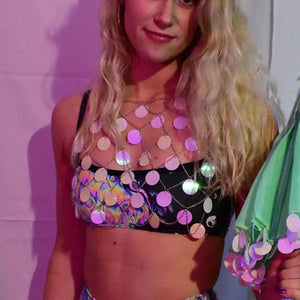 Sequins Body Chains Belly Summer Bikini Chain Bra Harness Body Jewelry