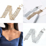 Sequins Mesh Choker Necklace Women Jewelry Sexy Clavicle Chain Statement