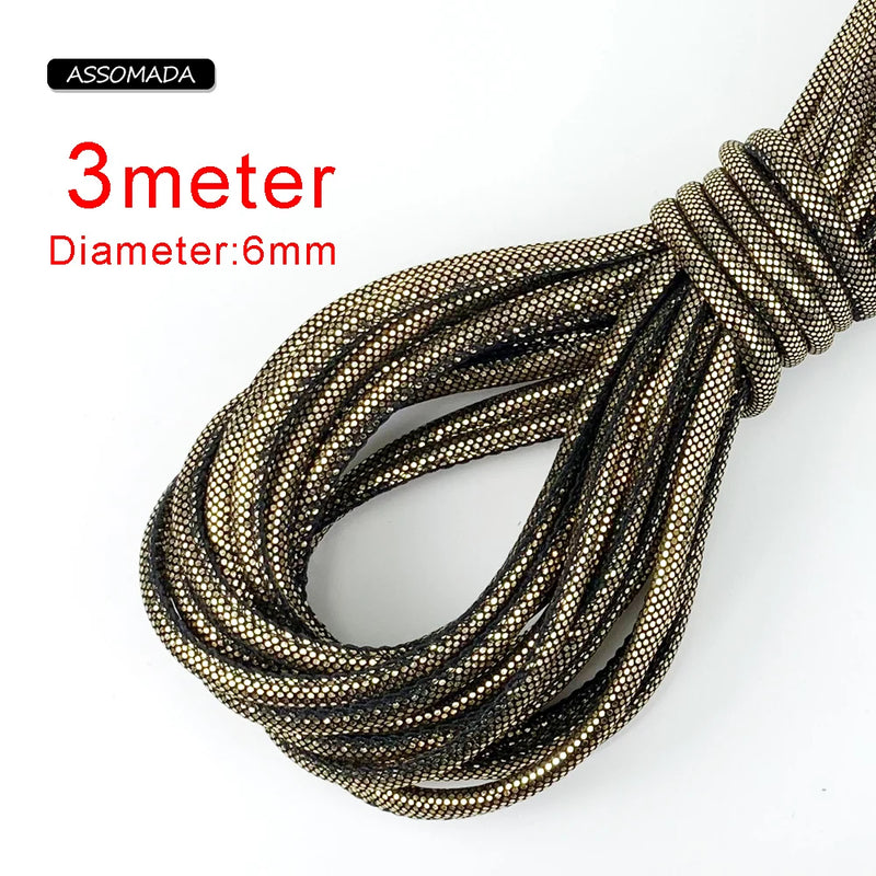 Sequins Round Cotton Rope Jewelry Making Supplies Bright Cord