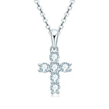 Serenity 0.6Ct Moissanite Cross Necklace S925 Sterling Silver