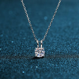 Serenity 1Ct D VVS1 Moissanite Necklace S925 Sterling Silver Plate Chain