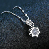 Serenity 1Ct D VVS1 Moissanite Necklace S925 Sterling Silver Plate Chain