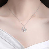 Serenity 1ct Moissanite Necklace D VVS1 Diamond Test Passed