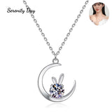 Serenity 1ct Moissanite Necklace D VVS1 Diamond Test Passed