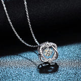 Serenity 925 Silver 0.5/1CT Moissanite Necklace D VVS1 Hexagram Smart Pendant