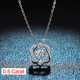 Serenity 925 Silver 0.5/1CT Moissanite Necklace D VVS1 Hexagram Smart Pendant