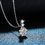 Serenity 925 Silver 0.5/1CT Moissanite Necklace D VVS1 Hexagram Smart Pendant