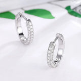 Serenity D 1.0mm Moissanite Stud Earrings S925 Silver Pt950 Band Fine Jewelry