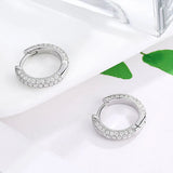 Serenity D 1.0mm Moissanite Stud Earrings S925 Silver Pt950 Band Fine Jewelry