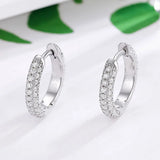 Serenity D 1.0mm Moissanite Stud Earrings S925 Silver Pt950 Band Fine Jewelry