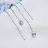 Serenity D Moissanite Ear Wire Earrings S925 Silver Plate Pt950 Tassel Stud