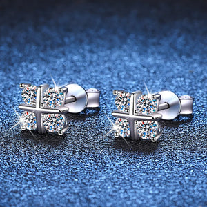 Serenity D 3mm Moissanite Earrings 0.8ct S925 Sterling Silver
