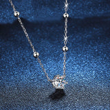 Serenity S925 Silver Plate Pt950 Starry Neck Chain Jewelry
