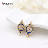14K Gold Plated Evil Eye Zircon Pendant for Jewelry Making
