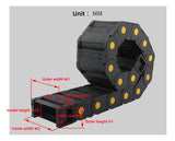 25m Nylon Plastic Drag Chain for Engraving Machine Cable Threading