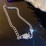 Serpentine Necklace Crystal Snake Collar Chain Teen Jewelry