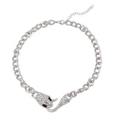 Serpentine Necklace Crystal Snake Collar Chain Teen Jewelry
