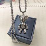 Sesame Street Kaw Necklace Cartoon Bear Pendant Hip Hop Sweater Chains