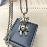 Sesame Street Kaw Necklace Cartoon Bear Pendant Hip Hop Sweater Chains