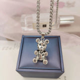 Sesame Street Kaw Necklace Cartoon Bear Pendant Hip Hop Sweater Chains