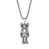 Sesame Street Kaw Necklace Cartoon Bear Pendant Hip Hop Sweater Chains