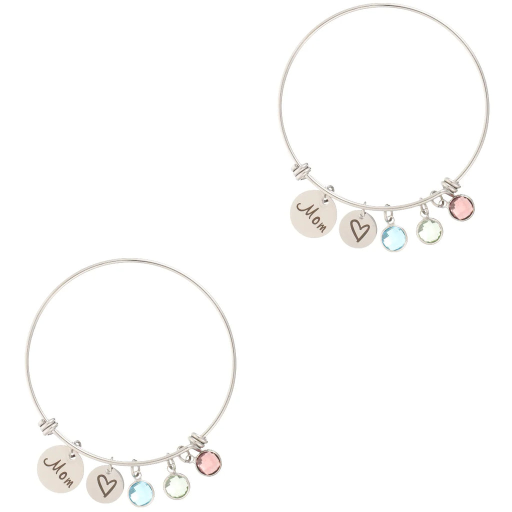 Mom Bracelet Colored Diamond Mother's Jewelry