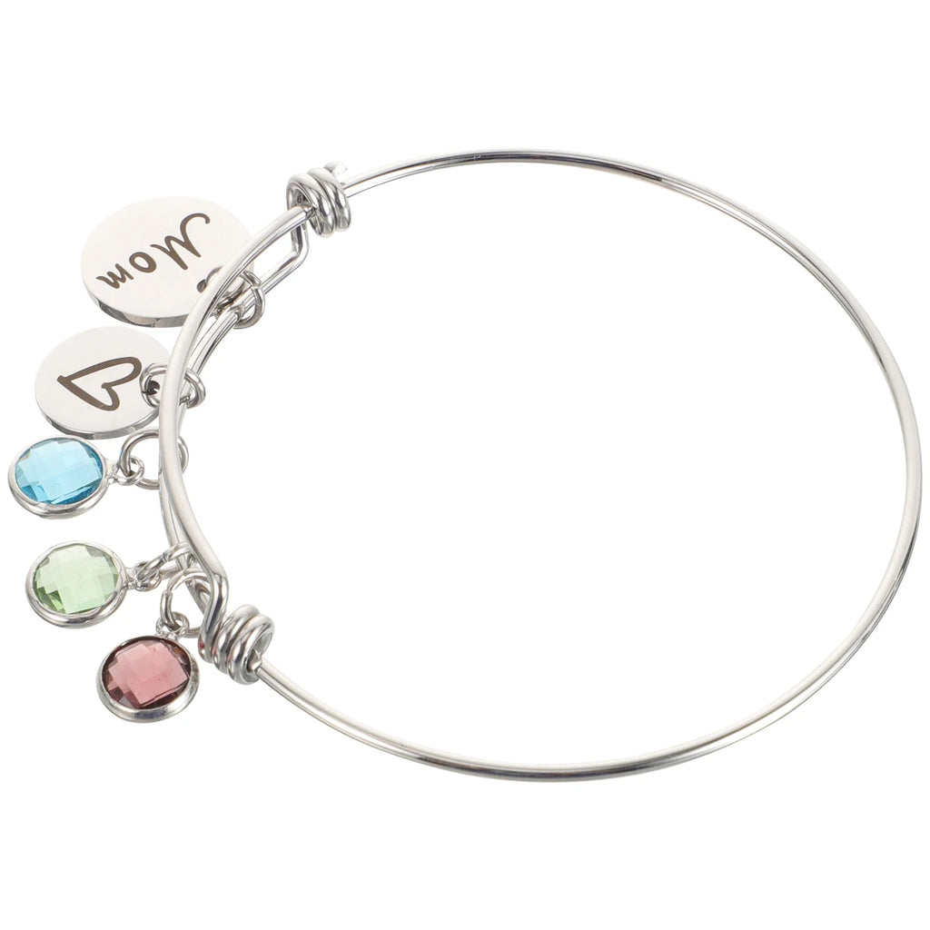 Mom Bracelet Colored Diamond Mother's Jewelry